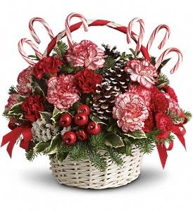 Christmas Candy Cane Basket