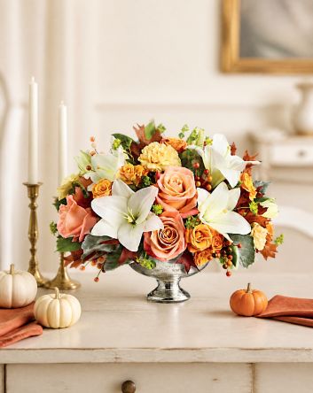 Teleflora's Harvest Shimmer Centerpiece