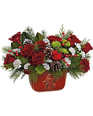 Teleflora's Classic Cardinal Centerpiece 