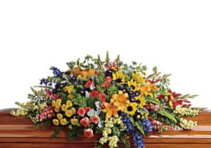 Colorful Reflections Casket Spray