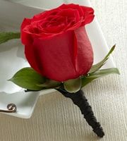 The Red Rose Boutonnière