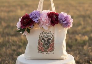 Cowgirl in Bloom Tote Bag 