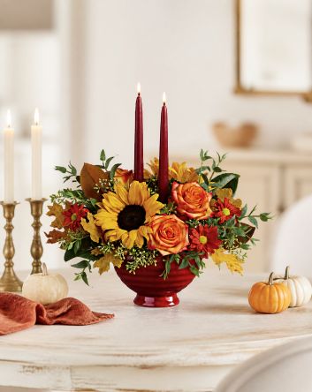 Teleflora's Earthy Autumn Centerpiece