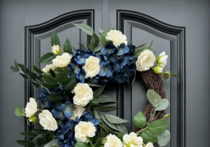 Midnight & Ivory Wreath