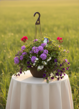 Pretty Porch Hanging basket