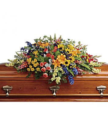 Colorful Reflections Casket Spray