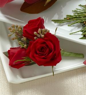 The Red Spray Rose Boutonnière